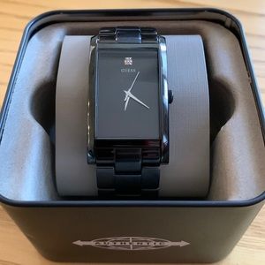 GUESS Mens G10610G Black Stainless Steel Watch